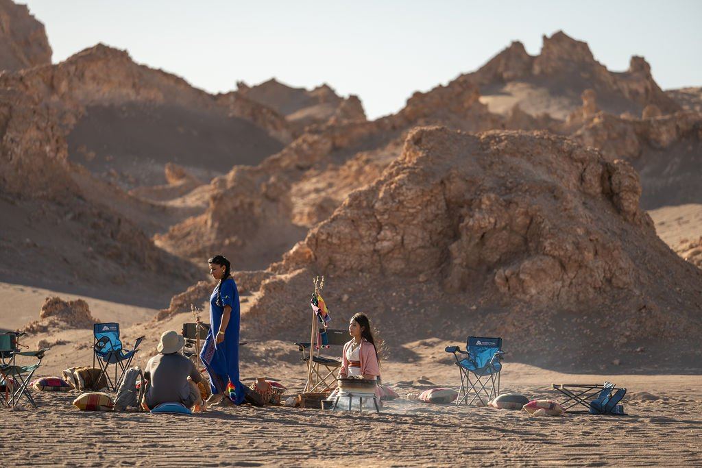 Círculo ceremonial en el desierto